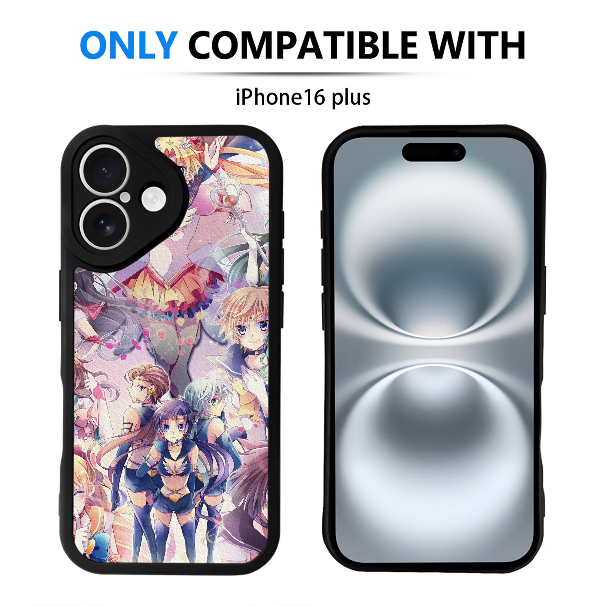 （画像用） 美少女戦士セーラームーン Sailor Moon 【iPhone 16シリーズ対応】シリコンスマホケース（レザー調） 材質：シリコン